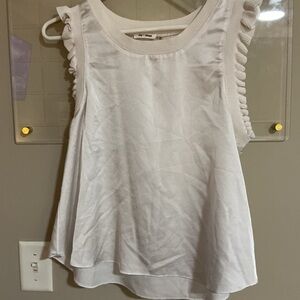 Chic White Ruffled Blouse